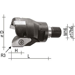 9845R - INSERTS HOLDER FOR MILLING WITH MECHANICAL FIXING - Prod. SCU